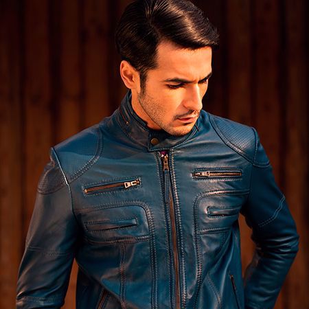 Chaqueta De Piel Hombre Cuero-Reversible